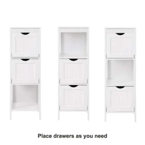 Multifunctional wooden storage cabinet with 2 drawers - Image 3