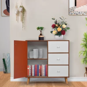 Large capacity modern bookcase storage cabinet - Image 3