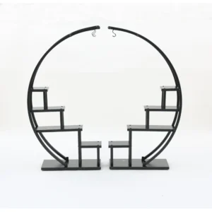 Zona crescent-shaped shelving unit with 10 shelves - Image 10