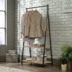 Guru Metal and Wood Clothes Rack and Organizer