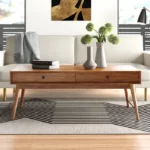 Itano wood coffee table with drawers