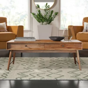 Itano wood coffee table with drawers - Image 3