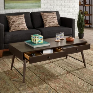 Itano wood coffee table with drawers - Image 13