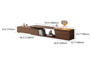 Gravi TV unit, wood, 3 drawers - Image 8