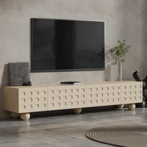 Resinent wood TV unit - Image 5