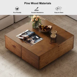 Bella 4-drawer coffee table - Image 14