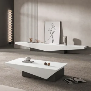 Divia coffee table with storage drawer in black - Image 3