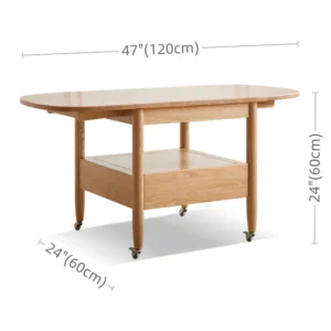 Divano coffee table with shelf and drawer for storage, natural wood - Image 10