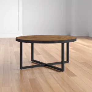 Yardi Round Coffee Table with Metal Legs - Image 8
