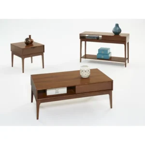 Simzi wood coffee table with drawer - Image 9