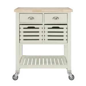 Deway Natural Wood Kitchen Cart - Image 6