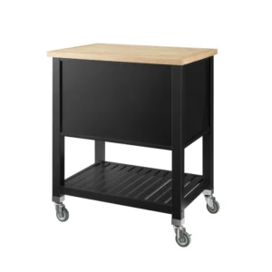 Deway Natural Wood Kitchen Cart - Image 13