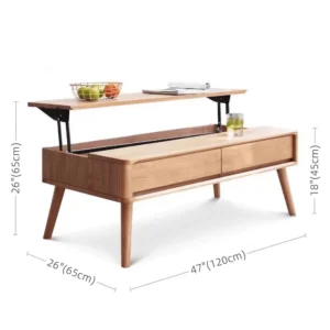 Malibu natural wood coffee table - Image 8