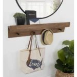 Semila Wooden Wall Shelf 4 Hooks
