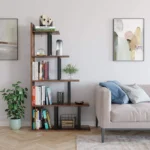 Elegant brown bookcase