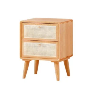 Catello Rattan 2 Drawer Bedroom Table - Image 9