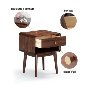 Rennie bedroom table with drawer - Image 9