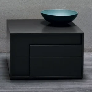 Kay wooden bedroom table with 2 drawers - Image 3