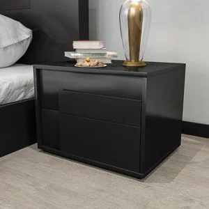 Kay wooden bedroom table with 2 drawers - Image 7