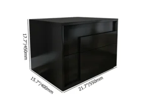 Kay wooden bedroom table with 2 drawers - Image 10
