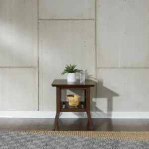 Aries natural wood side table - Image 3