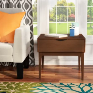Figles Natural wood side table - Image 3