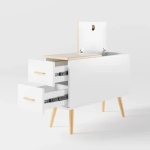 Monimo 2 Drawer Side Table Natural Wood - Image 19