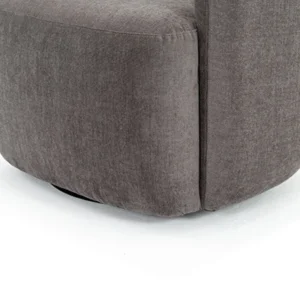 Lamoda upholstered chair in natural wood with a 360-degree rotating base - Image 5