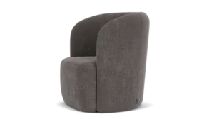 Lamoda upholstered chair in natural wood with a 360-degree rotating base - Image 7