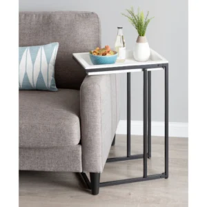 Kalamie side table is made of natural wood with metal