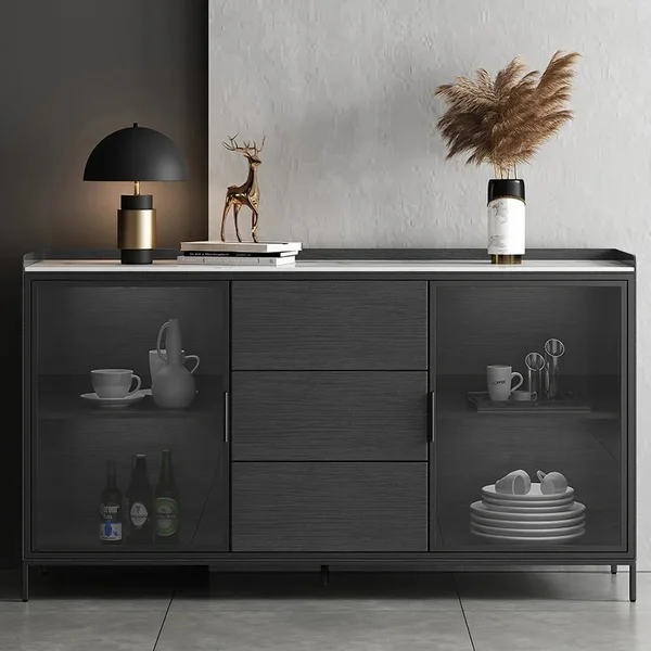 لاكان بوفيه حديث خشب طبيعي Lacan modern buffet natural wood - Image 1