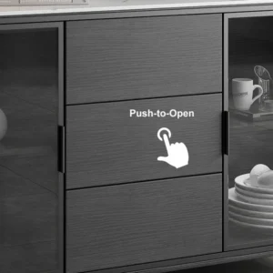 Lacan modern buffet natural wood - Image 12