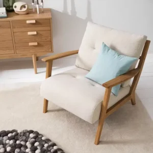 Casilio natural wood chair - Image 3