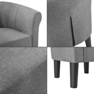 Roma natural wood upholstered chair - Image 11