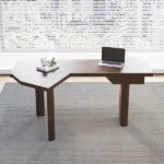 Geneva natural wood desk