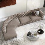 مونتيرو – كنبة شازلونج منحنية من الخشب الطبيعي